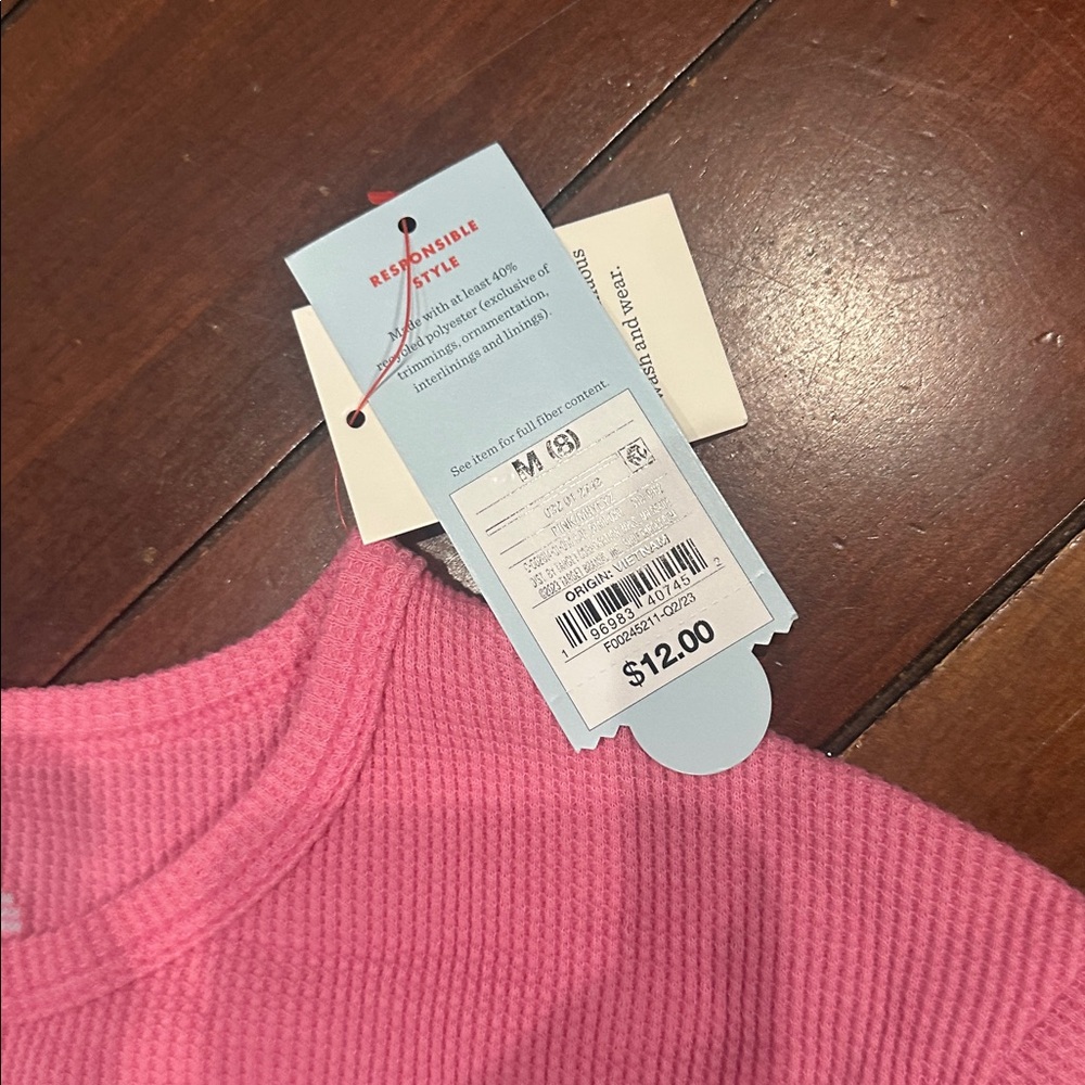 Cat & Jack Pink Long Sleeve Henley Shirt - Picture 3 of 5